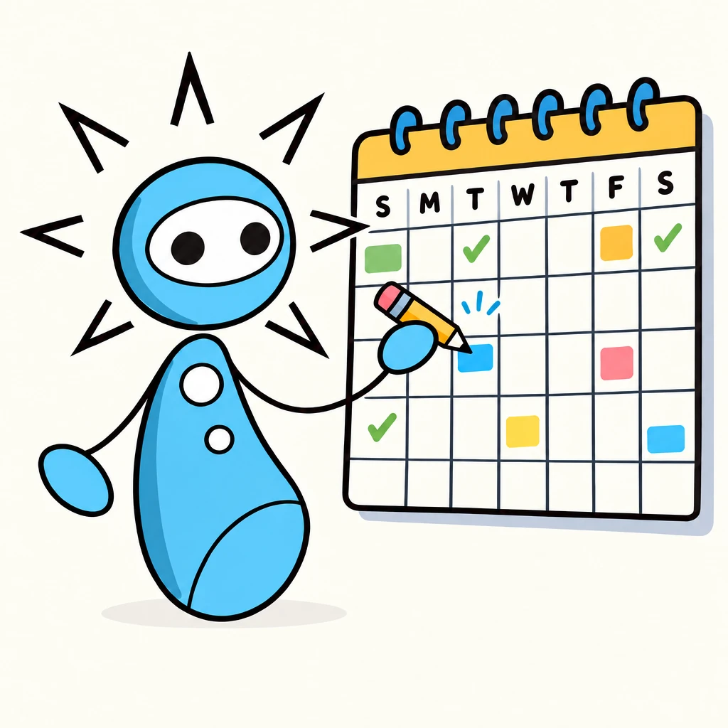 Sōl with a calendar