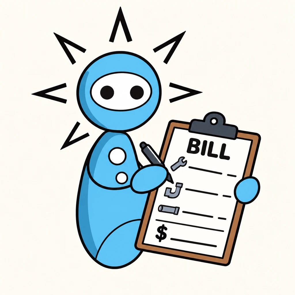 Sōl preparing an invoice